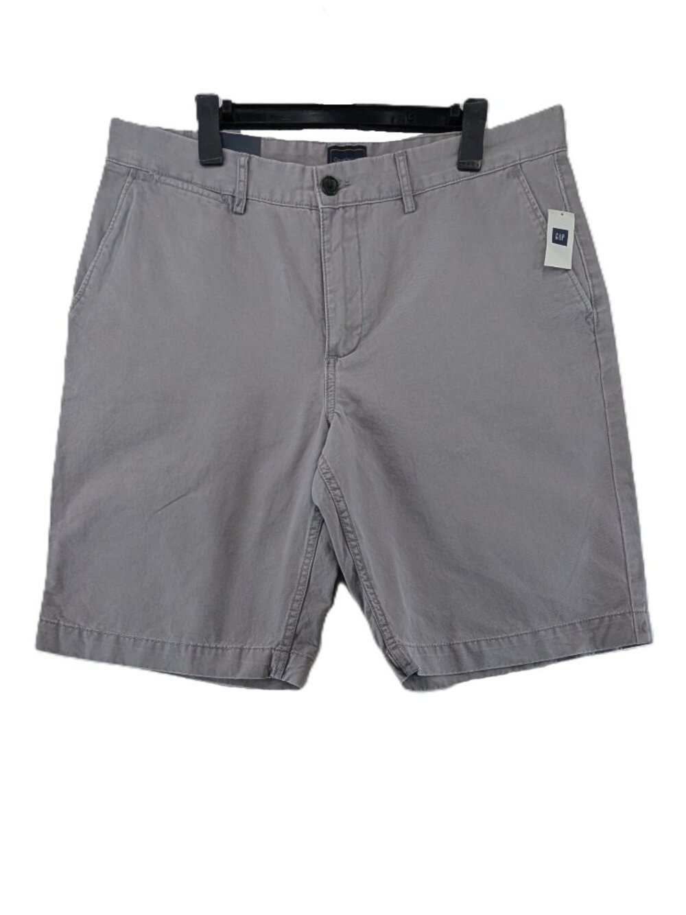 Gap Khakis Shorts Mens Size 36 Gray Colored FF Short Cotton Pockets NEW NWT